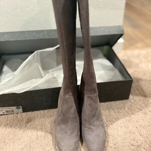 Via Spiga Gray Lace Up Boots